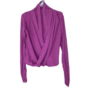 Ivivva Four Count Shrug Long Sleeve Twist Front Top Violet Purple Size 8 - Picture 1 of 8