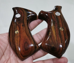 BANANA TARGET AGARRES PARA S&W K, MARCO L 686, 66 CULATA REDONDA MADERA DE ROSA # 13 - Imagen 1 de 23