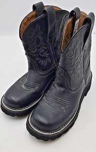Ariat Fatbaby 14788 Damen-Cowboy-/Westernstiefel schwarz Leder runde Spitze Größe 7 - Bild 1 von 11