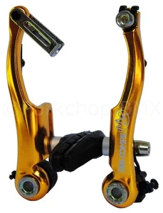 Dia-Compe MX2 bicicleta BMX V-pinza de freno - ANODIZADO DORADO - Imagen 1 de 1