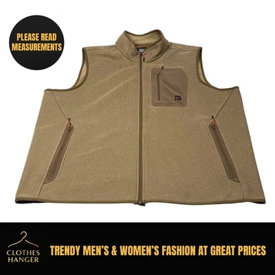 Alaskan Hard Gear Fleece Vest Mens 3XL Duluth Trading Full Zip Khaki Tan 7793 - Image 1 of 4
