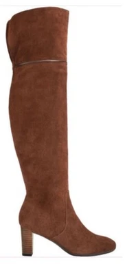 NUEVAS Botas de Gamuza Rodilla Alta Aerosoles Tacón de Cuña Talla 9 Foto 1 de 4