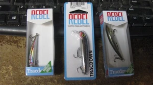 Rebel crankbaits, 3 ct, 3 colors, 2 sizes, barbless, free shipping - Picture 1 of 4