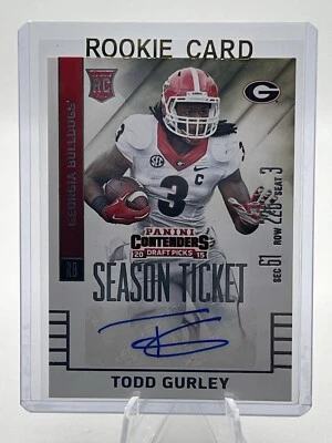 Boleto de temporada 2015 Panini Contenders Todd Gurley automático radiocontrol Foto 1 de 2