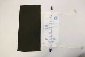 Large Dark Green Twill Catheter Leg Bag Cover - Picture 1 of 6