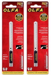 LOTE 2 OLFA 5019 SVR-2 Cuchillo utilitario de bloqueo automático de acero inoxidable con pargo de hoja - Imagen 1 de 4