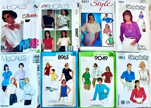U PICK! VINTAGE Blouse Top Tunic Sew Pattern MISSES & PLUS SIZE ~ UC - Picture 1 of 56
