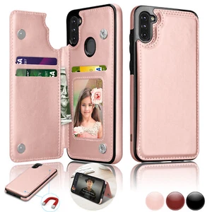 For Samsung Galaxy A11 (US Version) Wallet Case Leather Luxury Flip Cover - Picture 1 of 18