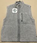 Toad And Co Sespe Sherpa Wool Blend Vest Mens Size M Gray Sustainably Made