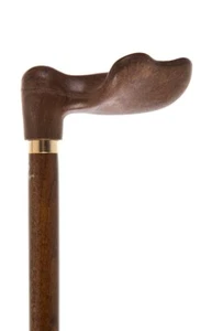 Bastón ergonómico anatómico haya imitación mango de madera con férula - Imagen 1 de 2