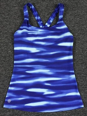 Athleta Майка женщин XS синий H2O оптимизм аэрограф T назад работает женщины - Изображение 1 из 4