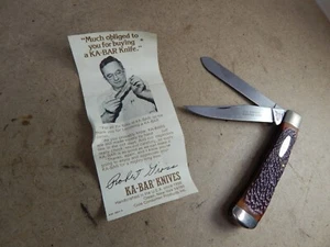 vintage c.1980 Kabar #1030 TRAPPER Jack KNIFE in MINT condition ETCHED - Picture 1 of 6