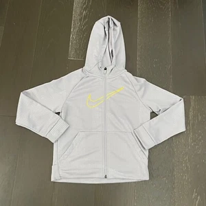 Nike Hoodie Boys Small Gray Dri-Fit Activewear Sweatshirt Pockets Outdoor Sports - Picture 1 of 10