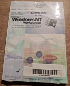 Microsoft Windows NT Workstation CD Booklet COA New Sealed Compaq OEM Rare - Picture 1 of 2