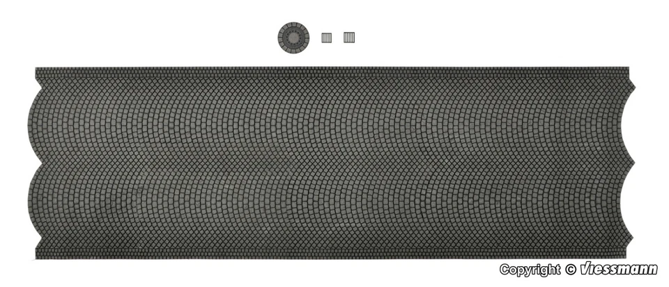 Vollmer 48841 Spur G - Straßenplatte Kopfstein mit Gulli GP: 143,19€/qm NEU - Bild 1 von 1