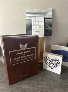 Réplicas doradas de estampillas de Estados Unidos en álbum F y pruebas de oro de 22 quilates NUEVO - Imagen 1 de 24