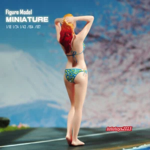 1/87 Bikini Traje de Baño Niña Escena Utilería Miniaturas Muñeca Figura Para Coches Vehículo Juguete - Imagen 1 de 9