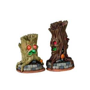 Lemax Spooky Town Halloween Village Accessory Spooky Tree Trunks Set of 2 44307 - Picture 1 of 2