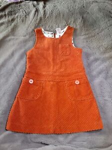 Vintage Orange Gymboree corduroy jumper with zip up back, size 4 children