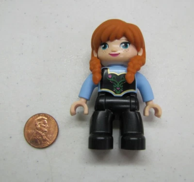 New! Lego Duplo Anna Princess Disney Frozen Minifig Figure RedHeaded Girl Braids - Image 1 of 3