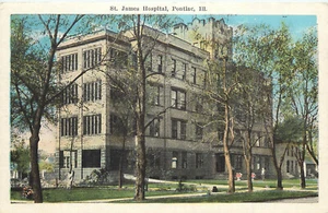 Cartolina St. James Hospital Pontiac IL Livingston County non pubblicata - Foto 1 di 2