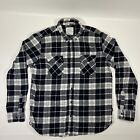 On The Road Shirt Mens Extra Large Black Grey Slim Plaid Flannel Great Outdoors