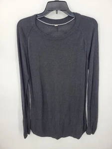 Lululemon Pullover Damen klein schwarz Baumwollmischung Daumenlöcher Freizeitpullover - Bild 1 von 12