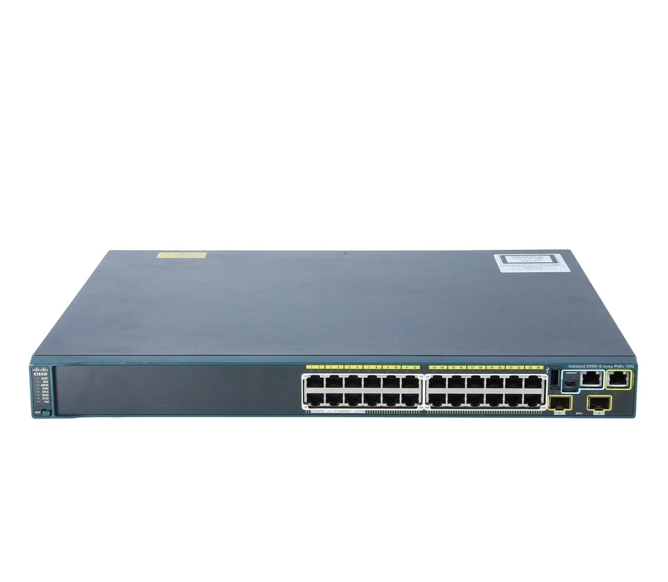⭐ CISCO WS-C2960S-24PD-L 24x10/100/1000 Gigabit POE+ 1xMan +2x SFP LanLite - Image 1 of 1