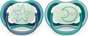 Ciuccio Philips Avent Ultra Air - 2 Ciucci Leggeri, Traspiranti E Fluorescenti p - Foto 1 di 12