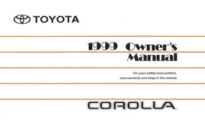 1999 Toyota Corolla Owners Manual User Guide Reference Operator Book Fuses - Picture 1 of 1