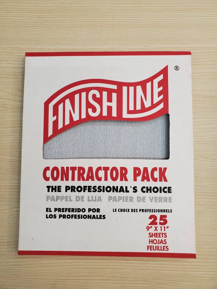 Finish Line Non-Loading Sandpaper 9"x11" Contractor Pack 25 Sheets 280 Grit - Image 1 of 1