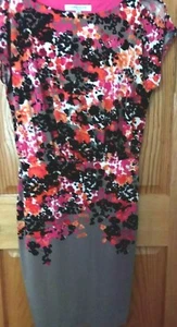 Evan-Picone Taupe Multi Color Paisley Print Dress - Picture 1 of 4
