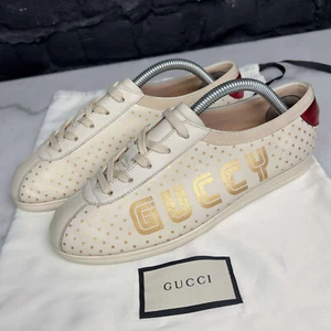 Gucci X Sega Falacer Sneakers Stars Bees Beige 6 US or 36 EUR * - Picture 1 of 19