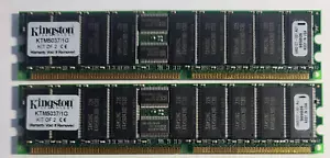 Kingston/1GB PC2100U SDRAM/133MHZ/184-PIN DIMM/Server/Ram/Memory/2x1GB=2GB - Picture 1 of 4