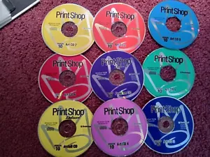 Broderbund The PrintShop Deluxe Version 10 For Windows PC 95/98 never used 9 CDs - Picture 1 of 6