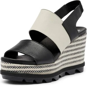 SOREL NUEVO Sandalias Joanie II Hi Slingback Cuero Negras Para Mujer Talla 10.5 EE. UU. UE - Imagen 1 de 1