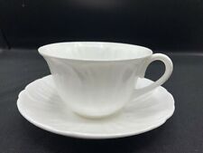 1940'S SHELLEY BONE CHINA  WHITE OLEANDER  TEA CUP & SAUCER SET(S)