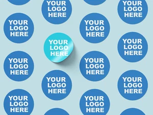 Round Business Logo Labels Custom Circle Branding Stickers Gloss and Matte - Picture 1 of 12