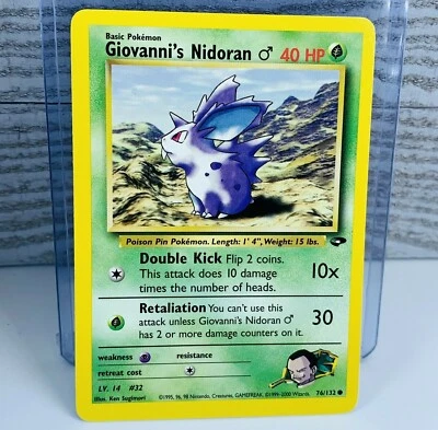 Giovanni's Nidoran 76/132 Gym Challenge Common Pokemon Card - Image 1 of 3