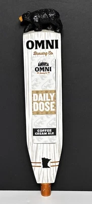 Omni Brewing Co Minnesota Beer Tap Handle Daily Dose Coffee Cream Ale 11 Inch - Image 1 of 4