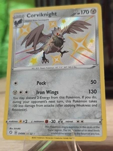 😻 Pokémon CORVIKNIGHT SV089/SV122 - Pack Fresh * Shining Fates Holo Shiny - Picture 1 of 4