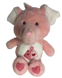 Care Bear Cousins Elephant Lotsa Heart 2004 Pink Love Plush Stuffed Animal 13” - Picture 1 of 11