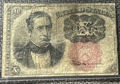 10 cent 1874 fractional currency fourth issue Fr1266 - Image 1 of 2