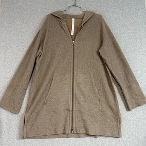 LULULEMON Along The Way Full Zip Hoodie Sweatshirt Heathered Soft Sand size XL - Picture 1 of 8