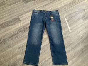 Henleys Men's "Breeze" Blue Straight Fit Jeans 38W/30L with Zip & Button Closure - Picture 1 of 24