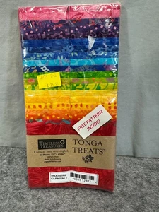 Timeless Treasures Tonga Leckereien - Karneval - (40) 2,5" Batik Stoff Streifen - Bild 1 von 6