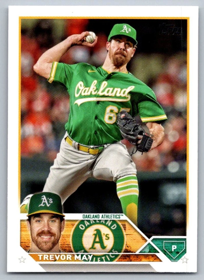 2023 Topps Update Trevor May Oakland Athletics #US86 - Image 1 of 2