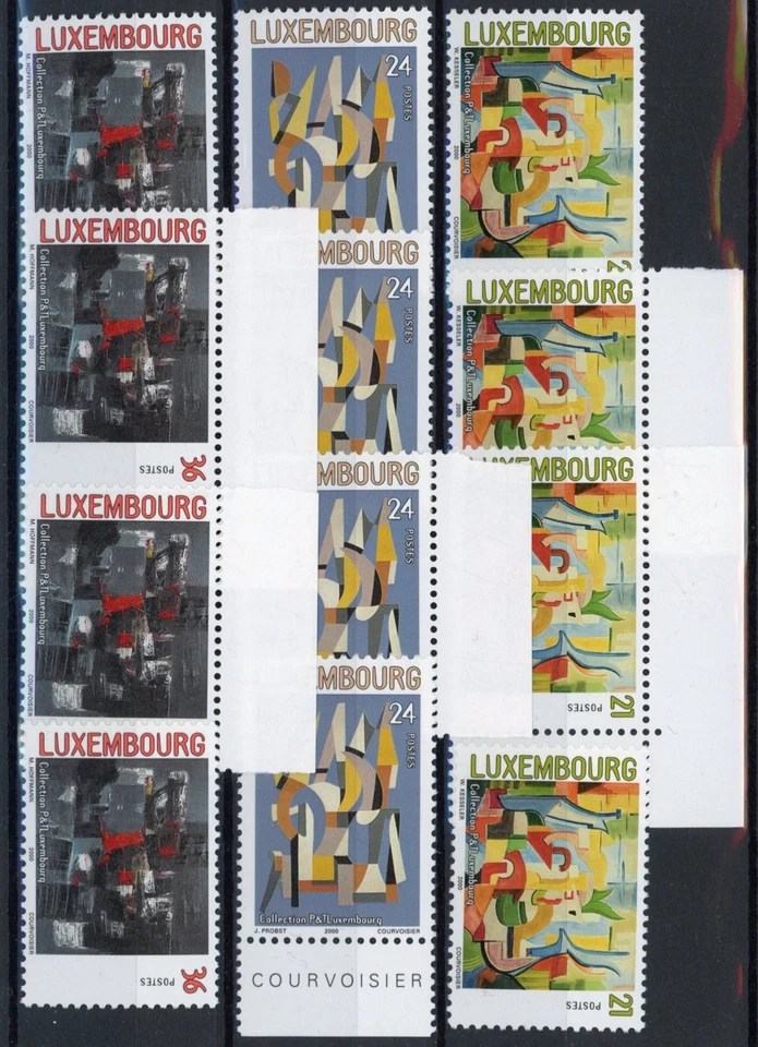 [82.909] Luxemburgo 2000: arte - 4x buen conjunto de estampillas MNH muy finas - Imagen 1 de 1