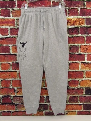Under Armour Project Rock Rival Fleece Joggers Mens Size Large 1386876 001 Gray - Image 1 of 4