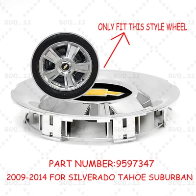 1PCS Wheel Center Rim Hub Caps 2009-2014 For SILVERADO TAHOE SUBURBAN AVALANCHE - Image 1 of 3